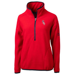 Chicago White Sox Cutter & Buck Women's Americana Logo Cascade Eco Sherpa Fleece Half-Zip Pullover Jacket - Red Jackets