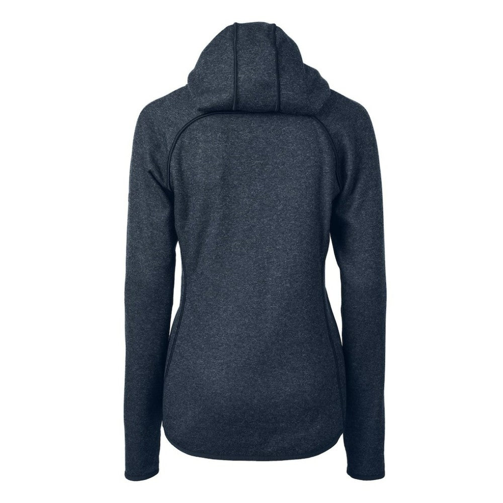 San Diego Padres Cutter & Buck Women's Americana Logo Mainsail Sweater-Knit Full-Zip Hoodie - Heather Navy Hoodies