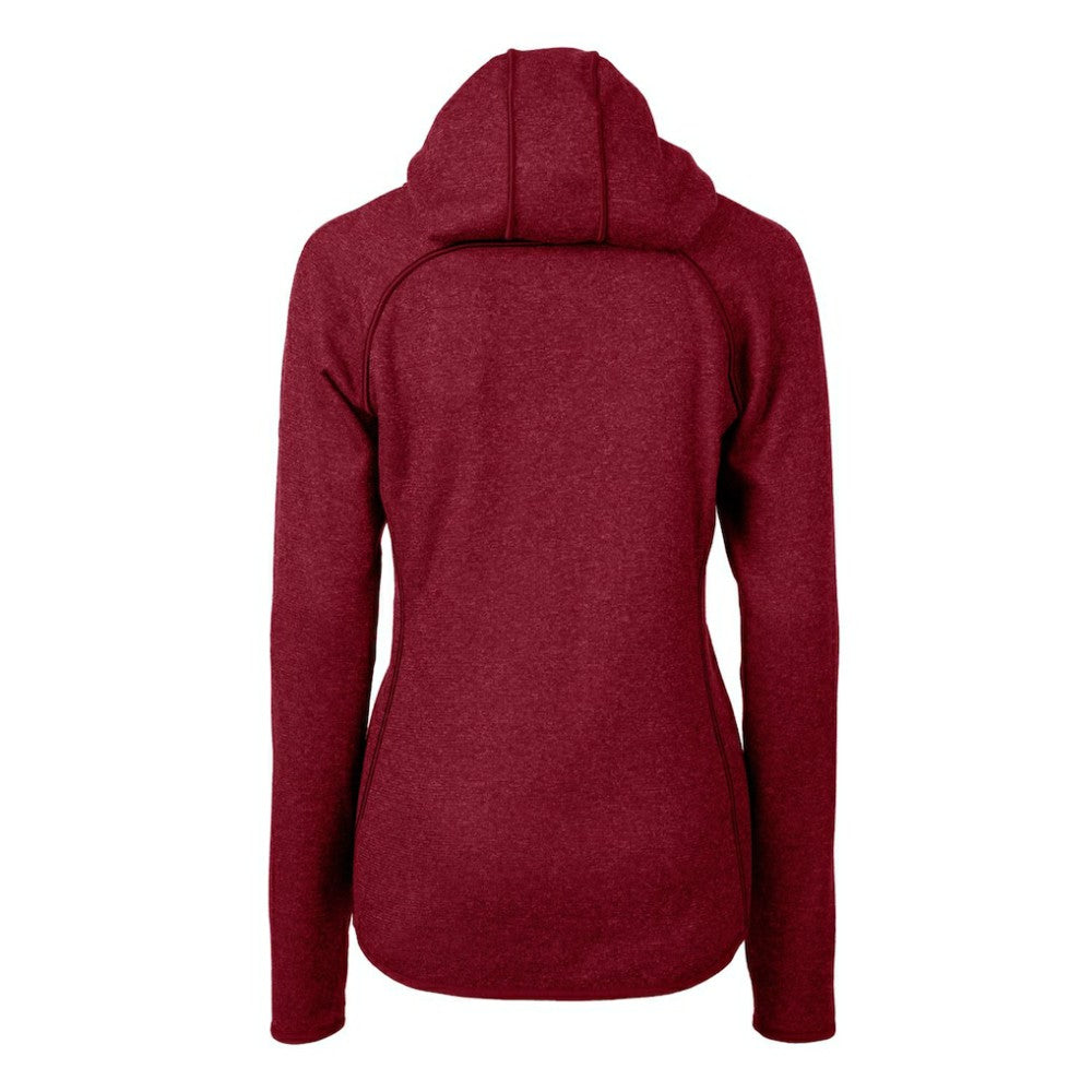 Philadelphia Phillies Cutter & Buck Women's Americana Logo Mainsail Sweater-Knit Full-Zip Hoodie - Cardinal Hoodies