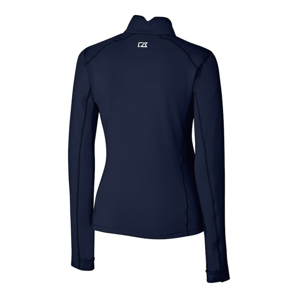 Boston Red Sox Cutter & Buck Women's Americana Logo DryTec Traverse Stretch Quarter-Zip Pullover Top - Navy Pullover