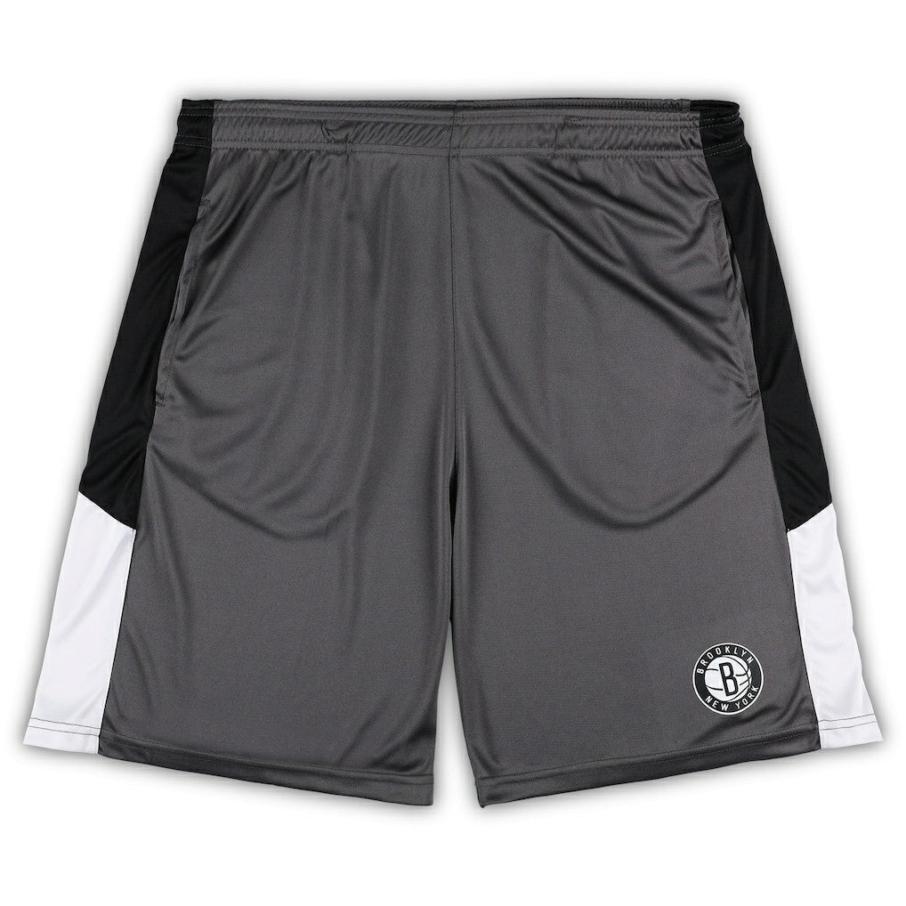 Brooklyn Nets Big & Tall Shorts Gray