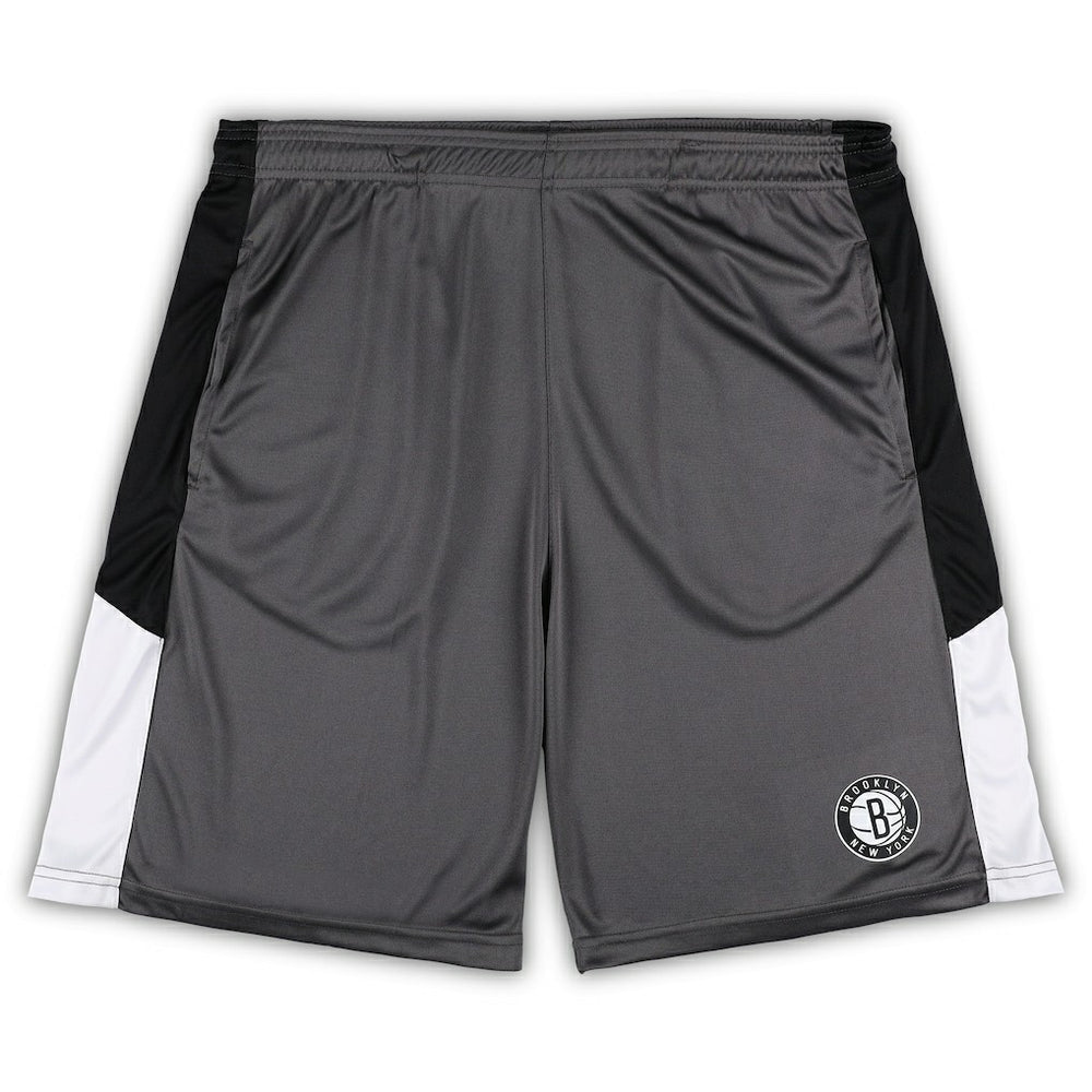 Brooklyn Nets Big & Tall Shorts Gray