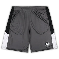 Brooklyn Nets Big & Tall Shorts Gray