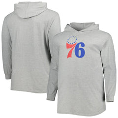 Philadelphia 76ers Big & Tall Pullover Hoodie Heather Gray