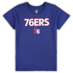 Philadelphia 76ers Women's Plus Size T-Shirt & Shorts Combo Set Royal/Heather Gray