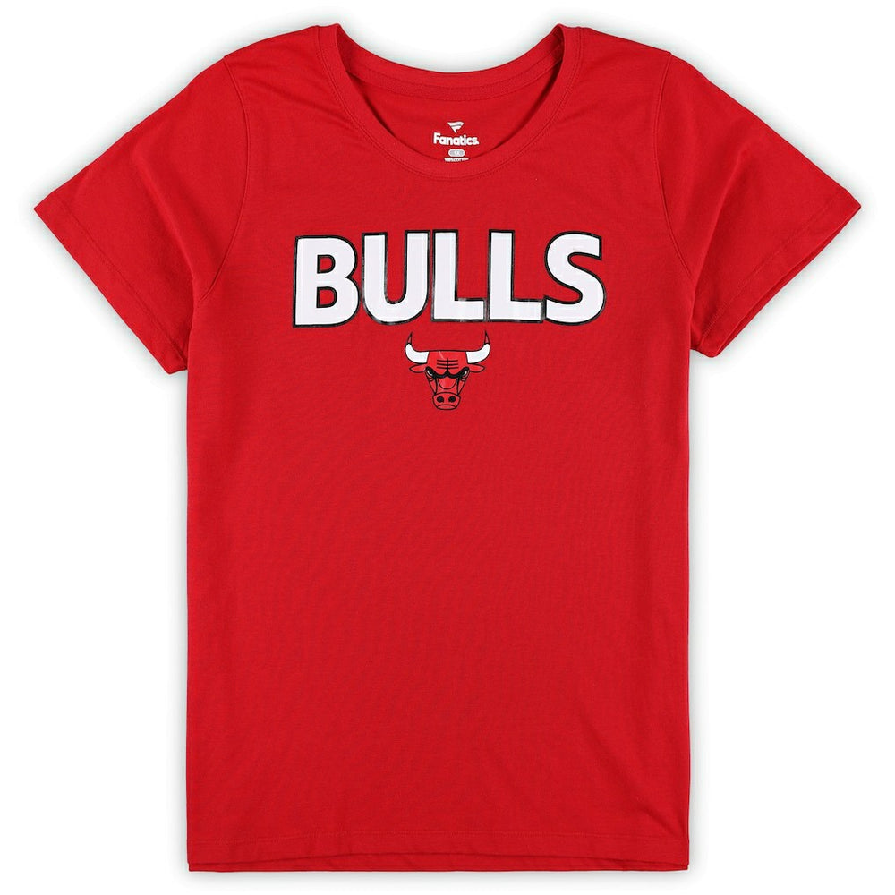 Chicago Bulls Women's Plus Size T-Shirt & Shorts Combo Set Red/Heather Gray