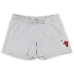Chicago Bulls Women's Plus Size T-Shirt & Shorts Combo Set Red/Heather Gray
