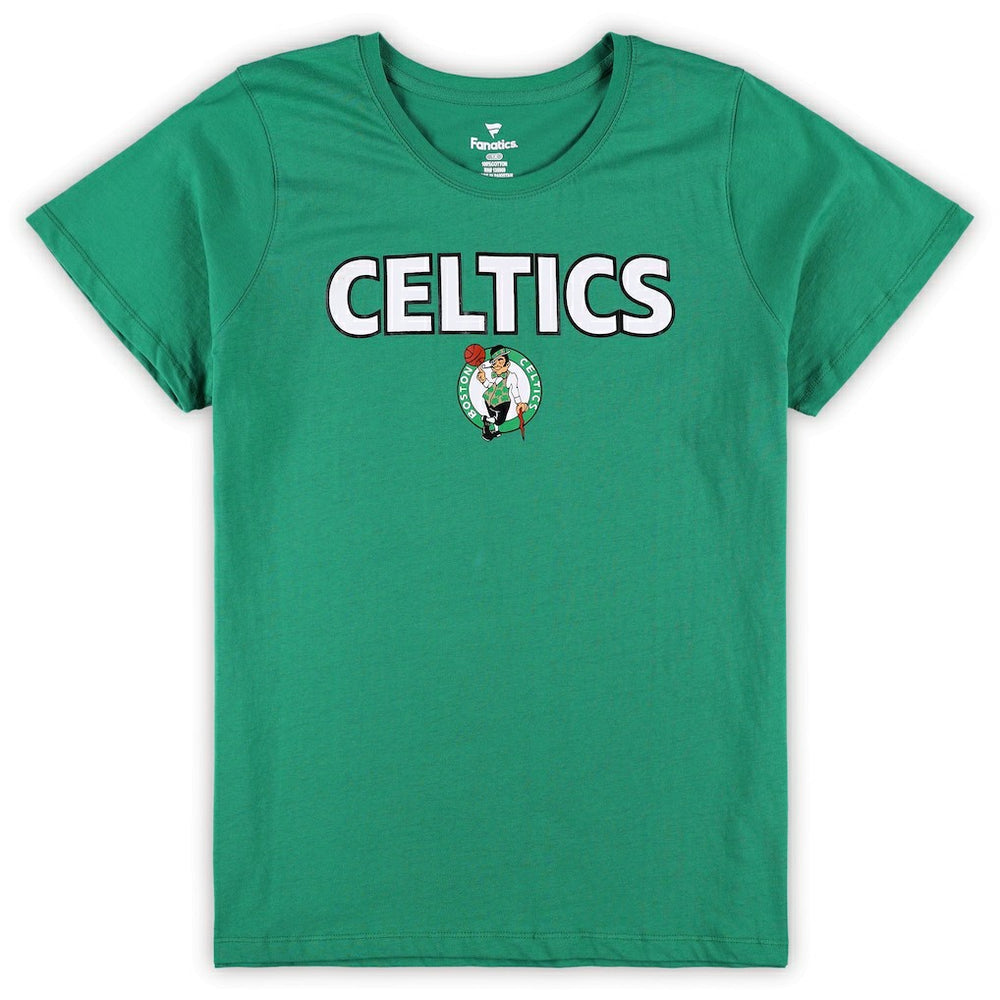 Boston Celtics Women's Plus Size T-Shirt & Shorts Combo Set Kelly Green/Heather Gray