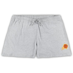 Phoenix Suns Women's Plus Size T-Shirt & Shorts Combo Set Purple/Heather Gray
