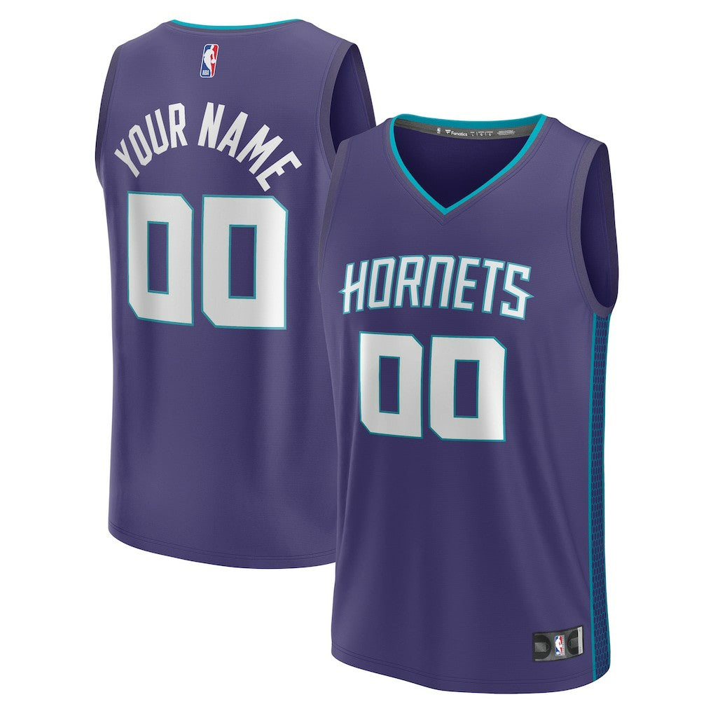 Charlotte Hornets Fast Break Custom Jersey Purple Statement Edition