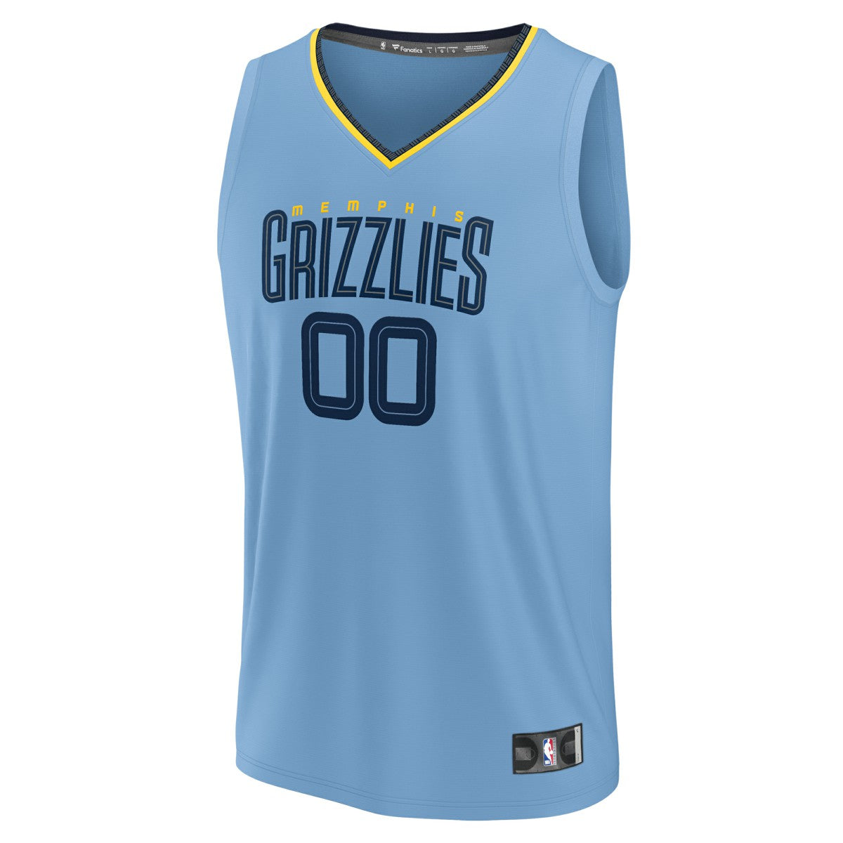 Memphis Grizzlies Custom Fast Break Jersey Statement Edition Light Blue