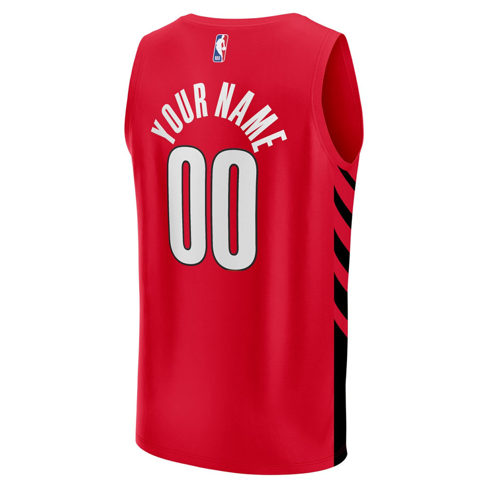 Portland Trail Blazers Fast Break Custom Replica Jersey Red Statement Edition