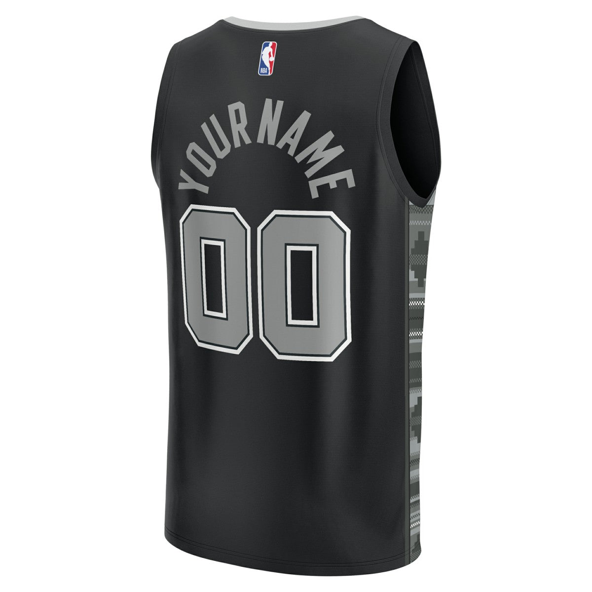 San Antonio Spurs Fast Break Custom Replica Jersey Black Statement Edition