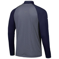 Detroit Tigers Levelwear Charter Striped Raglan Quarter-Zip Top - Navy Tops