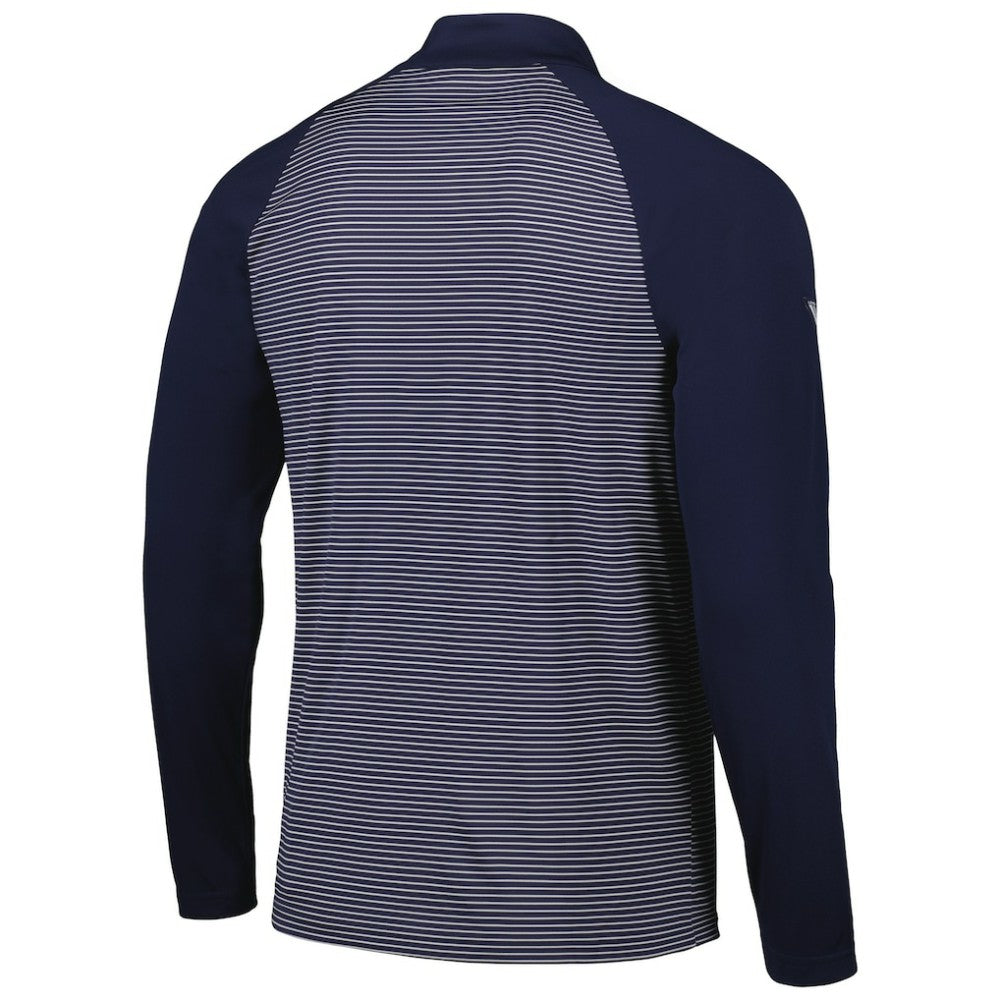 Houston Astros Levelwear Charter Striped Raglan Quarter-Zip Top - Navy Tops