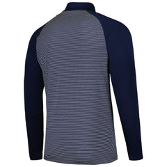 Atlanta Braves Levelwear Charter Striped Raglan Quarter-Zip Top - Navy Tops
