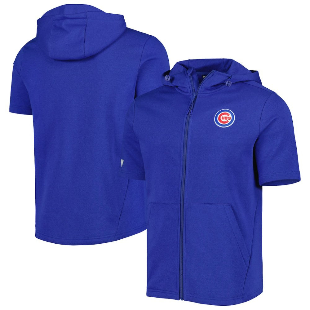Chicago Cubs Levelwear Recruit Full-Zip Short Sleeve Hoodie - Royal Hoodies