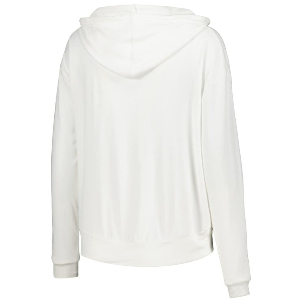 NHL Chicago Blackhawks Concepts Sport Women's Accord Hacci Long Sleeve Hoodie Top - White