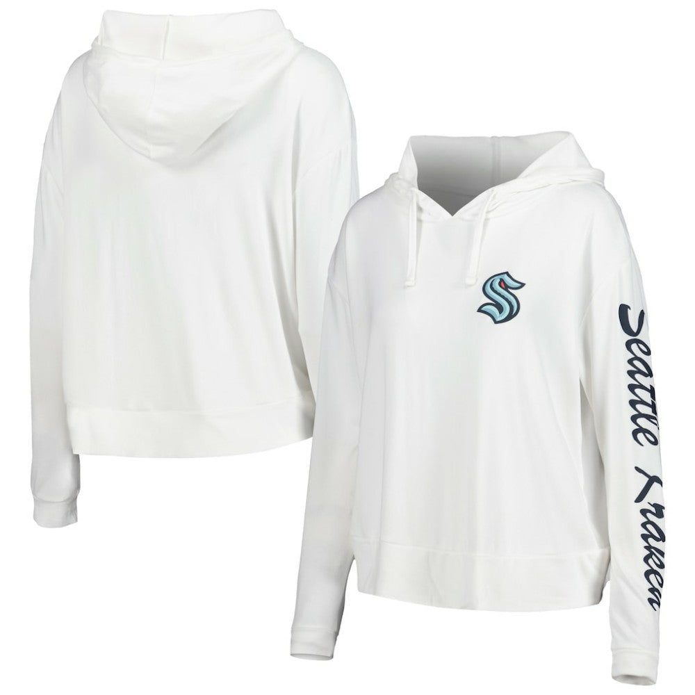 NHL Seattle Kraken Concepts Sport Women's Accord Hacci Long Sleeve Hoodie Top - Cream