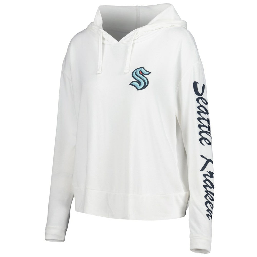 NHL Seattle Kraken Concepts Sport Women's Accord Hacci Long Sleeve Hoodie Top - Cream