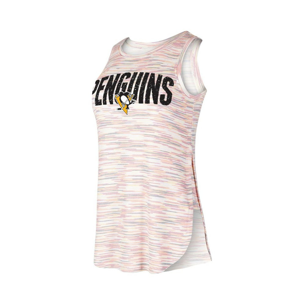 NHL Pittsburgh Penguins Concepts Sport Women's Sunray Multicolor Tri-Blend Tank Top