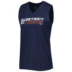 Detroit Tigers Levelwear Women's Paisley Chase V-Neck Tank Top - Navy Tanks
