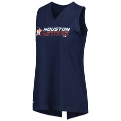 Houston Astros Levelwear Women's Paisley Chase V-Neck Tank Top - Navy Tanks