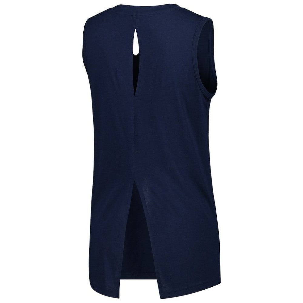 Atlanta Braves Levelwear Women's Paisley Chase V-Neck Tank Top - Navy Tanks