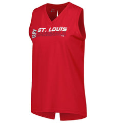 St. Louis Cardinals Levelwear Women's Paisley Chase V-Neck Tank Top - Red Tanks