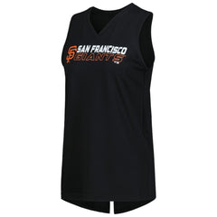 San Francisco Giants Levelwear Women's Paisley Chase V-Neck Tank Top - Black Tanks