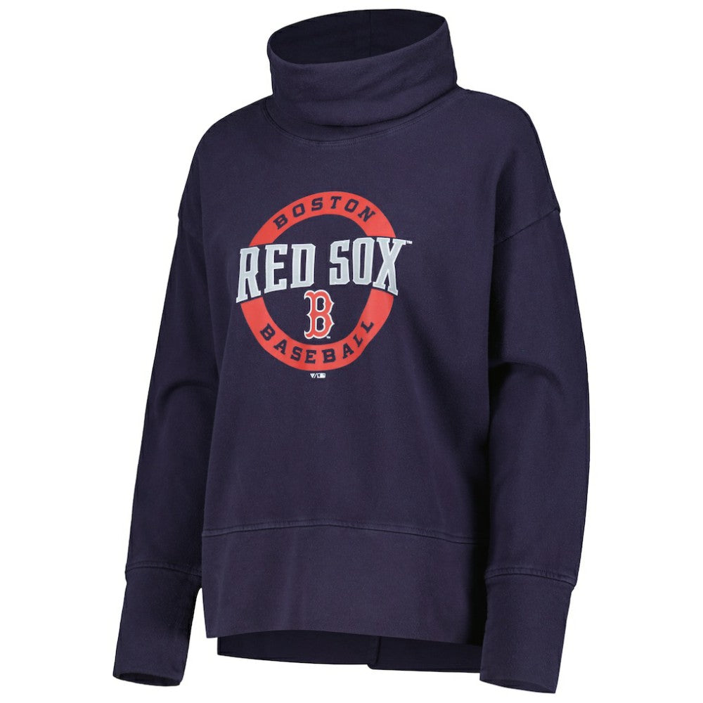 Boston Red Sox Levelwear Women's Sunset Farm Team Pullover Sweatshirt - Navy Pullover
