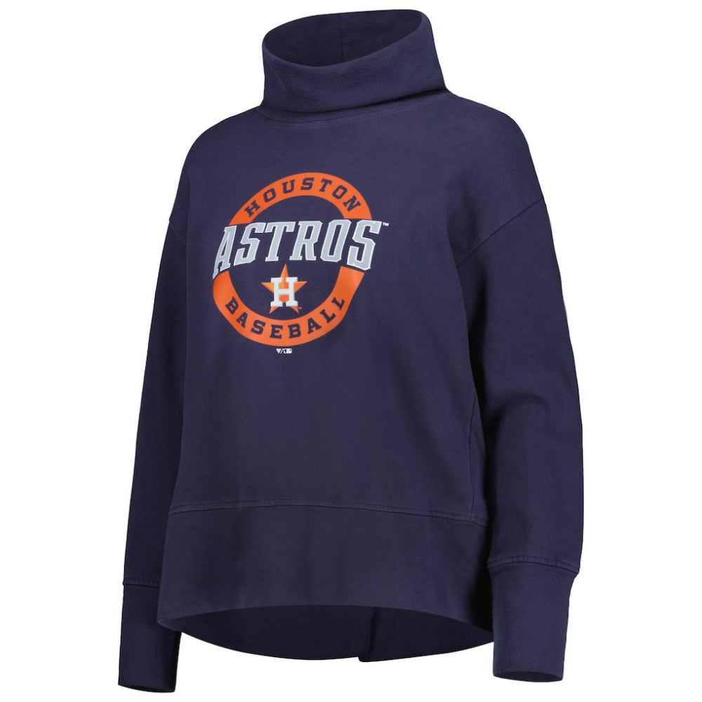 Houston Astros Levelwear Women's Sunset Farm Team Pullover Sweatshirt - Navy Pullover
