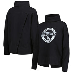 Los Angeles Dodgers Levelwear Women's Sunset Farm Team Pullover Sweatshirt - Black Pullover
