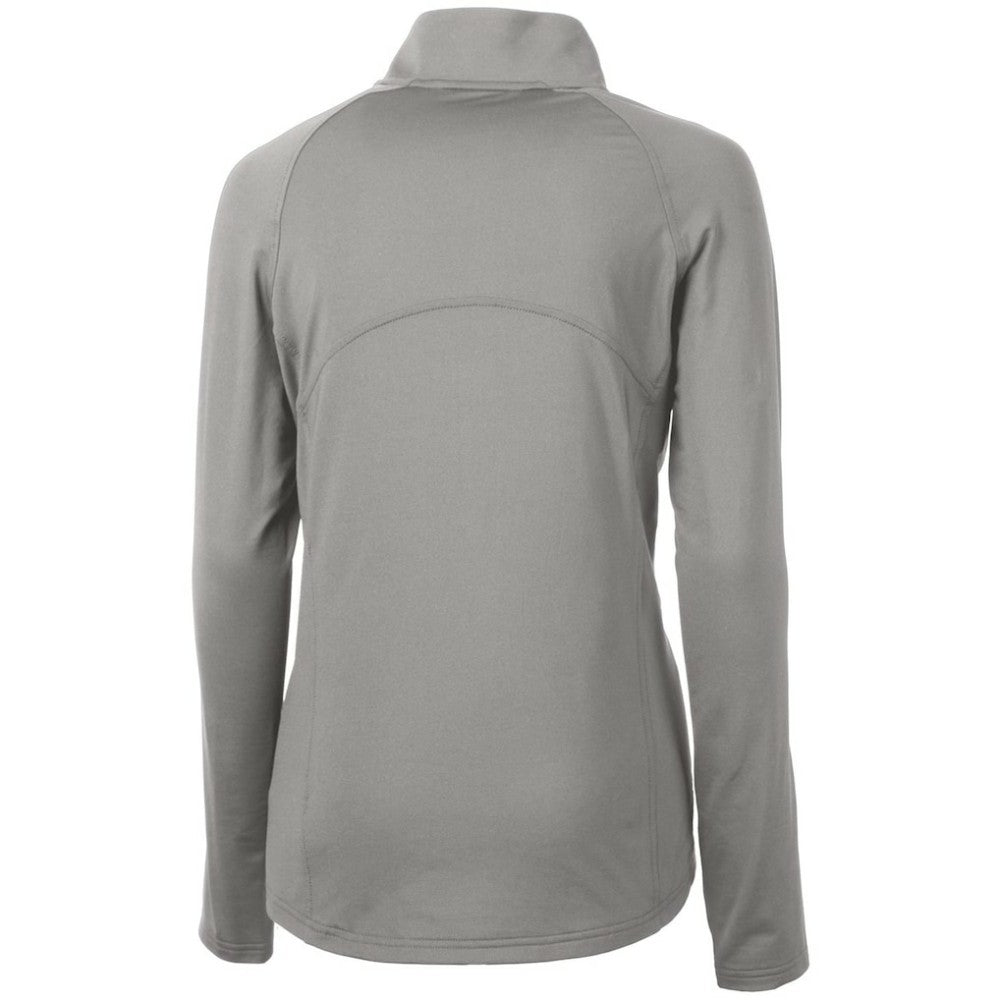 Minnesota Twins Cutter & Buck Women's Adapt Eco Knit Stretch Half-Zip Logo Pullover Top - Gray Pullover