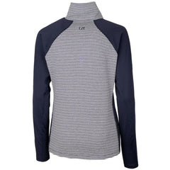 Minnesota Twins Cutter & Buck Women's DryTec Forge Tonal Stripe Stretch Half-Zip Top - Navy Tops