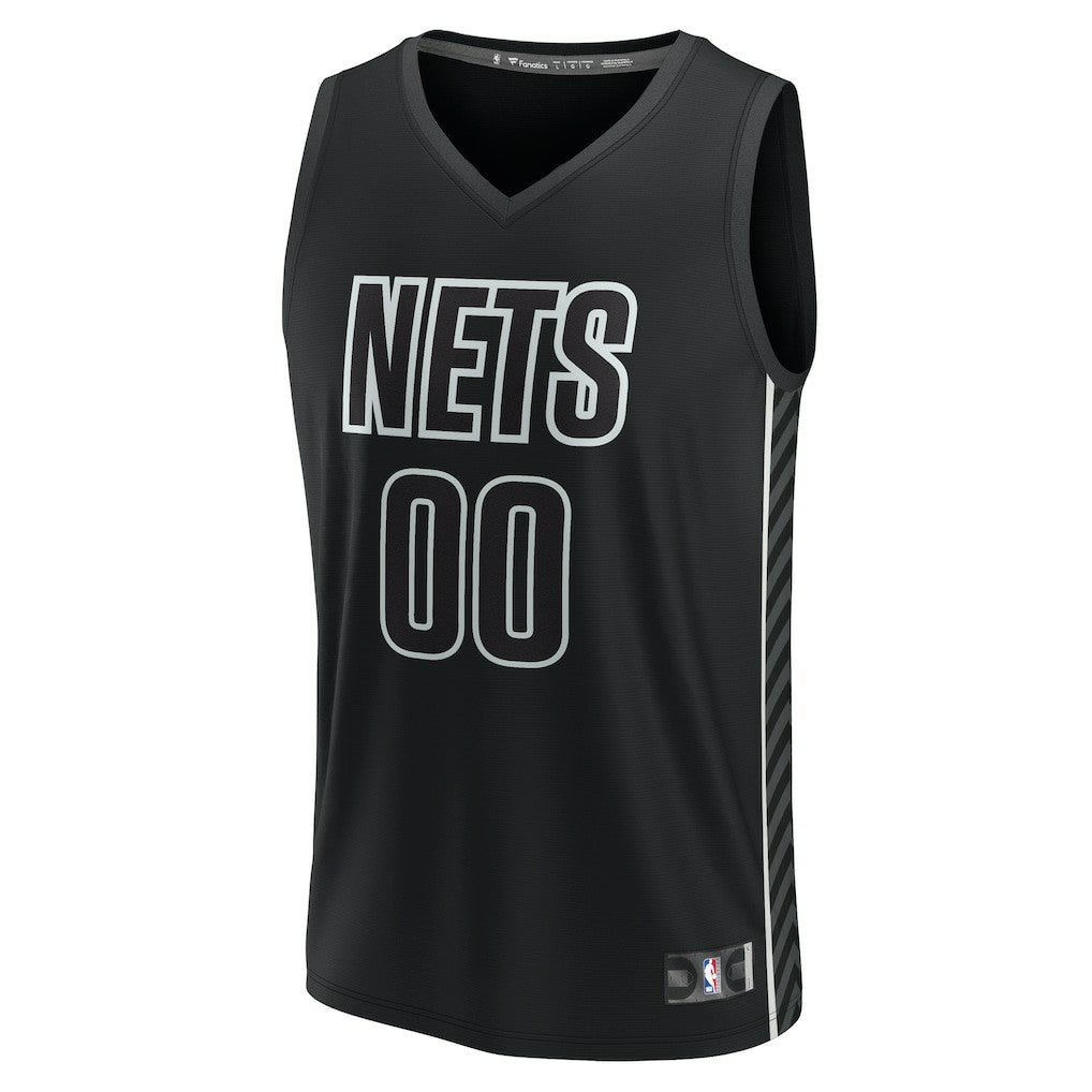 Brooklyn Nets Youth Fast Break Replica Custom Jersey Statement Edition Black