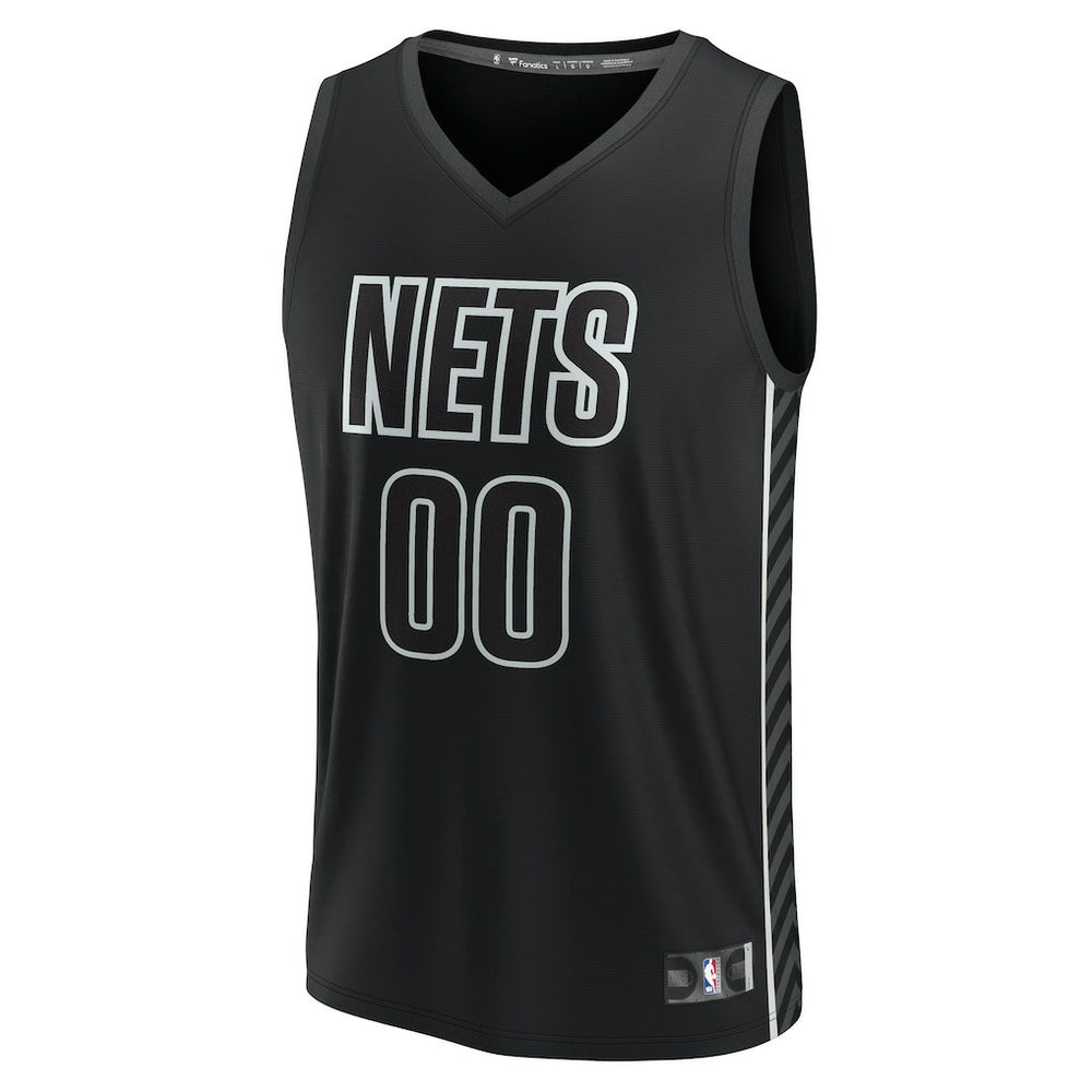 Brooklyn Nets Youth Fast Break Replica Custom Jersey Statement Edition Black