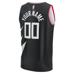 LA Clippers Youth Fast Break Replica Custom Jersey Statement Edition Black