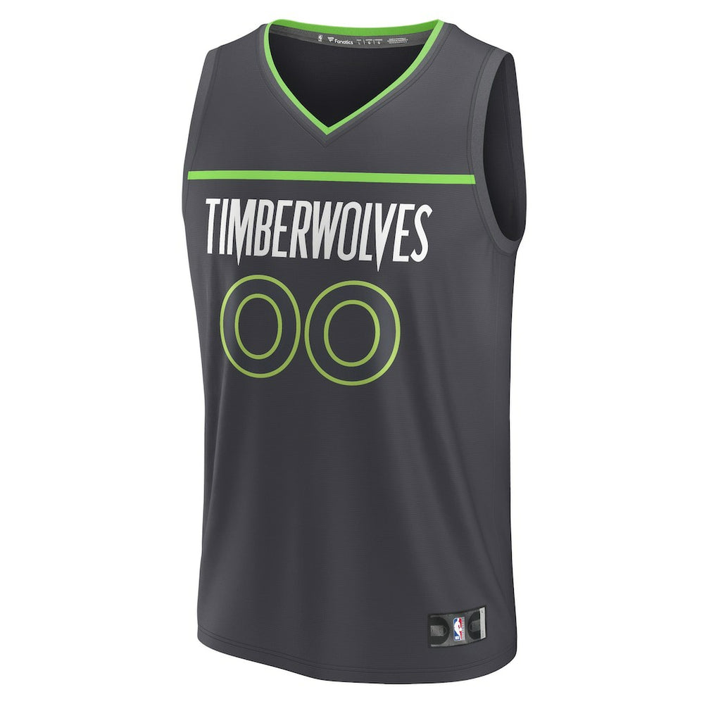 Minnesota Timberwolves Youth Custom Fast Break Jersey Statement Edition Black