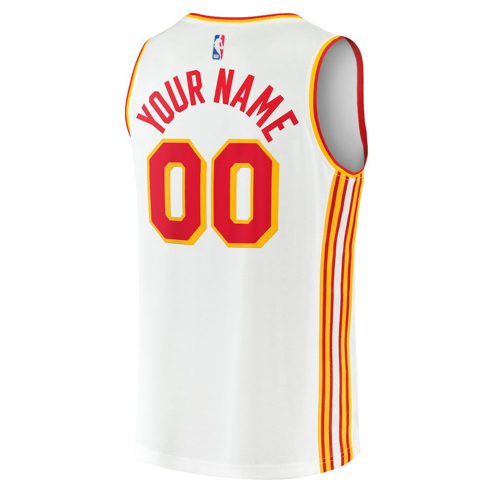 Atlanta Hawks Fast Break Custom Replica Jersey Association Edition White