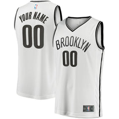 Brooklyn Nets Fast Break Custom Replica Jersey Association Edition White