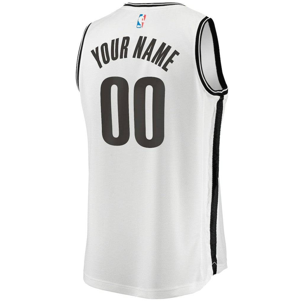 Brooklyn Nets Fast Break Custom Replica Jersey Association Edition White