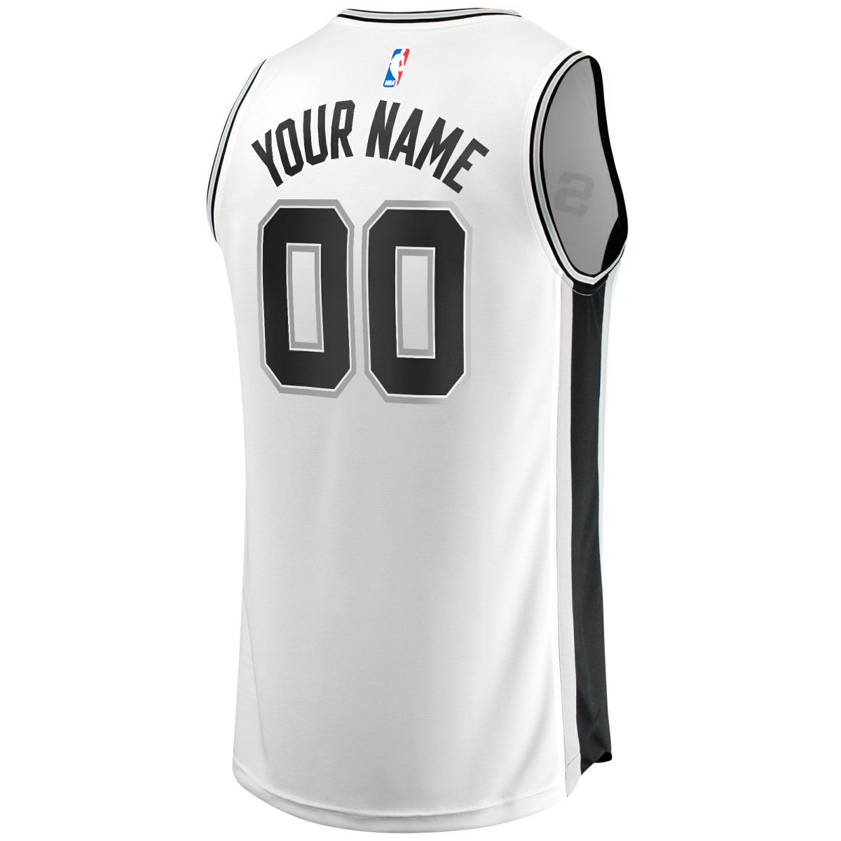 San Antonio Spurs Fast Break Custom Replica Jersey Association Edition White