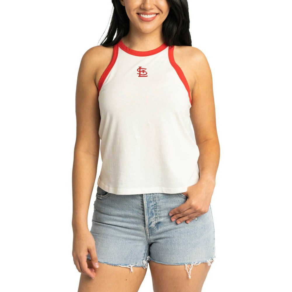 St. Louis Cardinals Lusso Women's Jane Tank Top - White Tanks