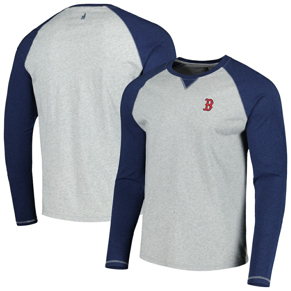Boston Red Sox johnnie-O Alsen Raglan Long Sleeve T-Shirt - Navy/Heather Gray T-shirts