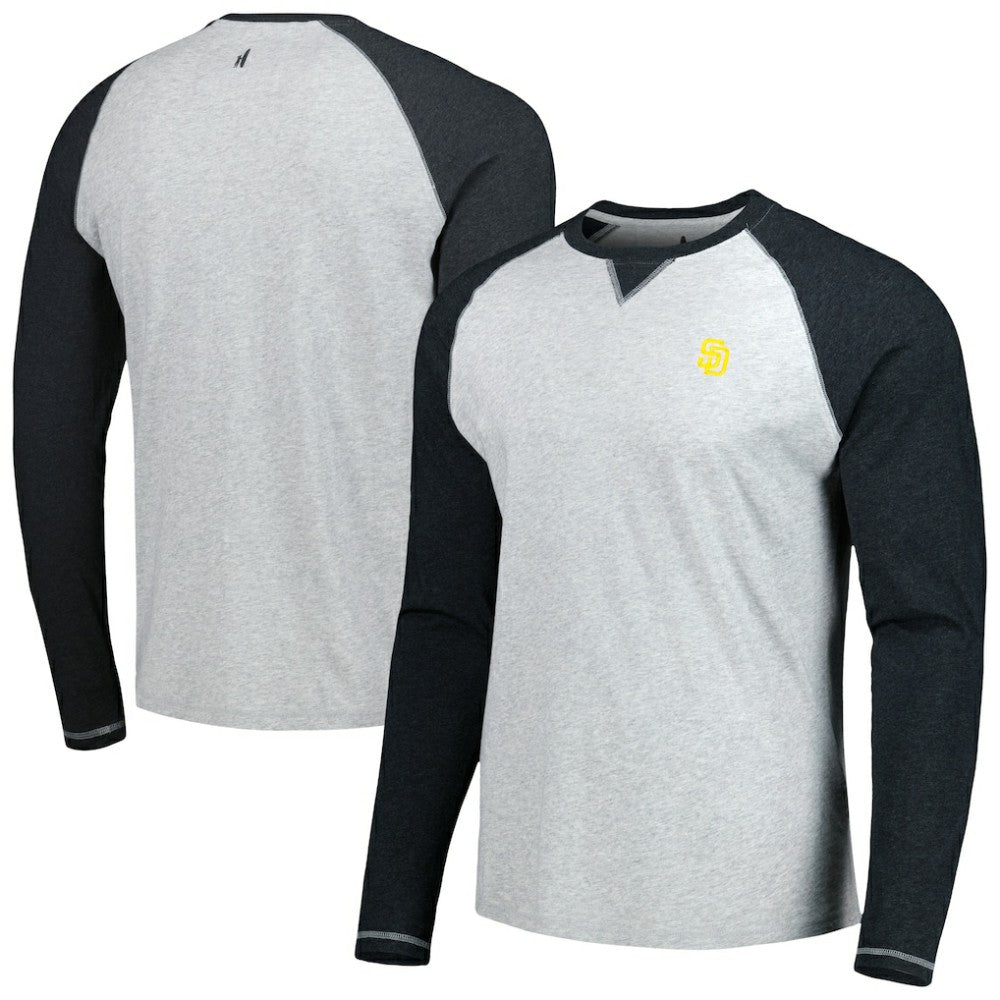 San Diego Padres johnnie-O Alsen Raglan Long Sleeve T-Shirt - Charcoal/Heather Gray T-shirts