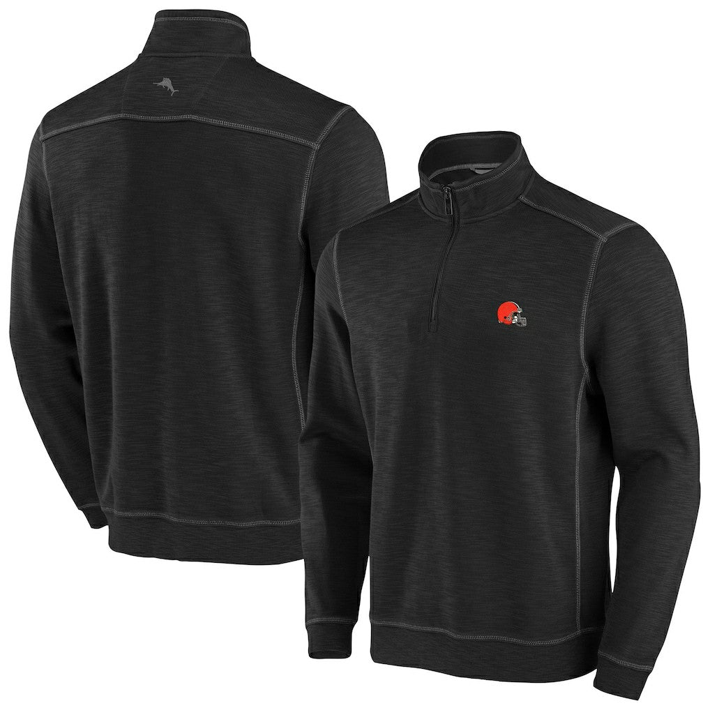 Cleveland Browns Big & Tall Tobago Bay Half-Zip Sweatshirt Black
