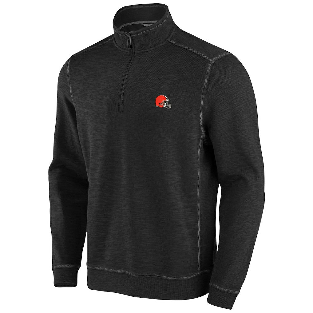 Cleveland Browns Big & Tall Tobago Bay Half-Zip Sweatshirt Black