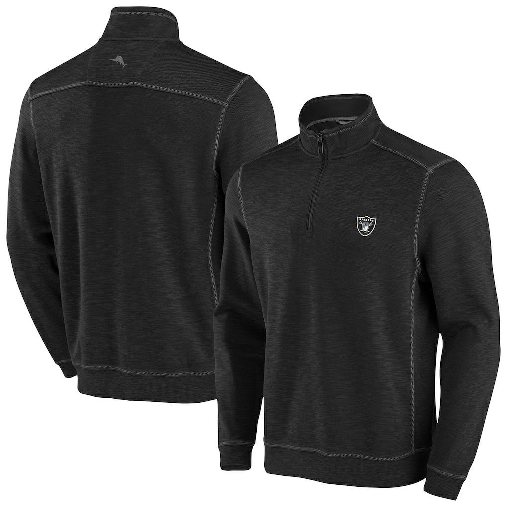 Las Vegas Raiders Big & Tall Tobago Bay Half-Zip Sweatshirt Black