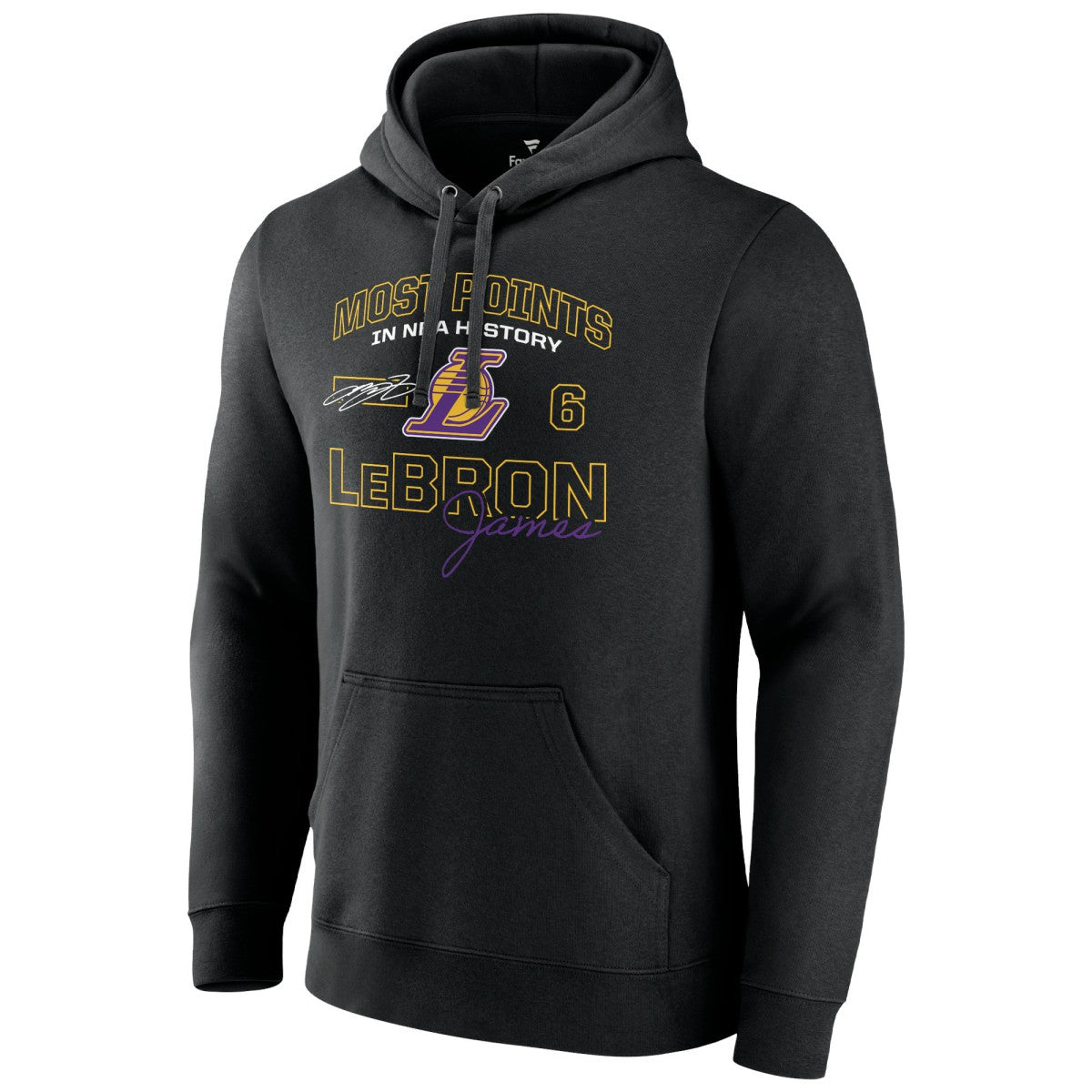LeBron James Los Angeles Lakers Most Points in NBA History Pullover Hoodie Black